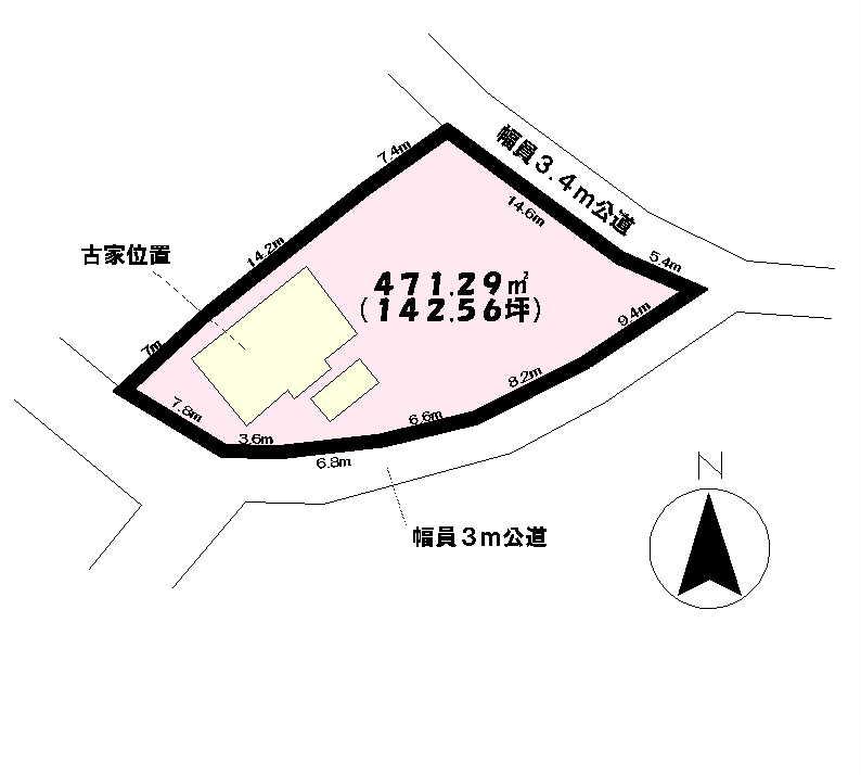 Compartment figure. Land price 7.7 million yen, Land area 471.29 sq m compartment view