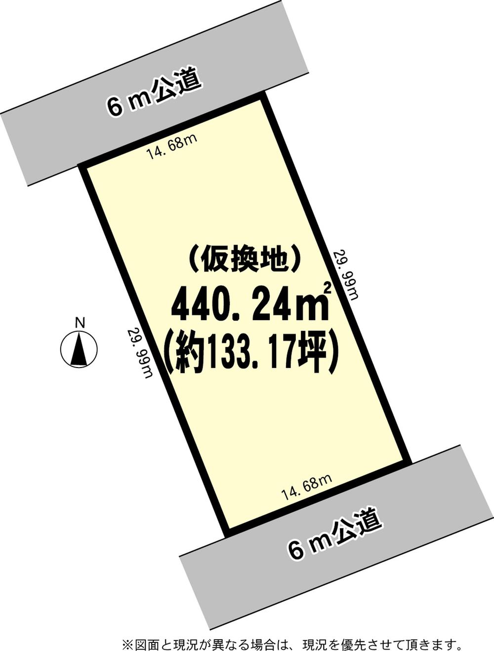Compartment figure. Land price 27,800,000 yen, Land area 440.24 sq m