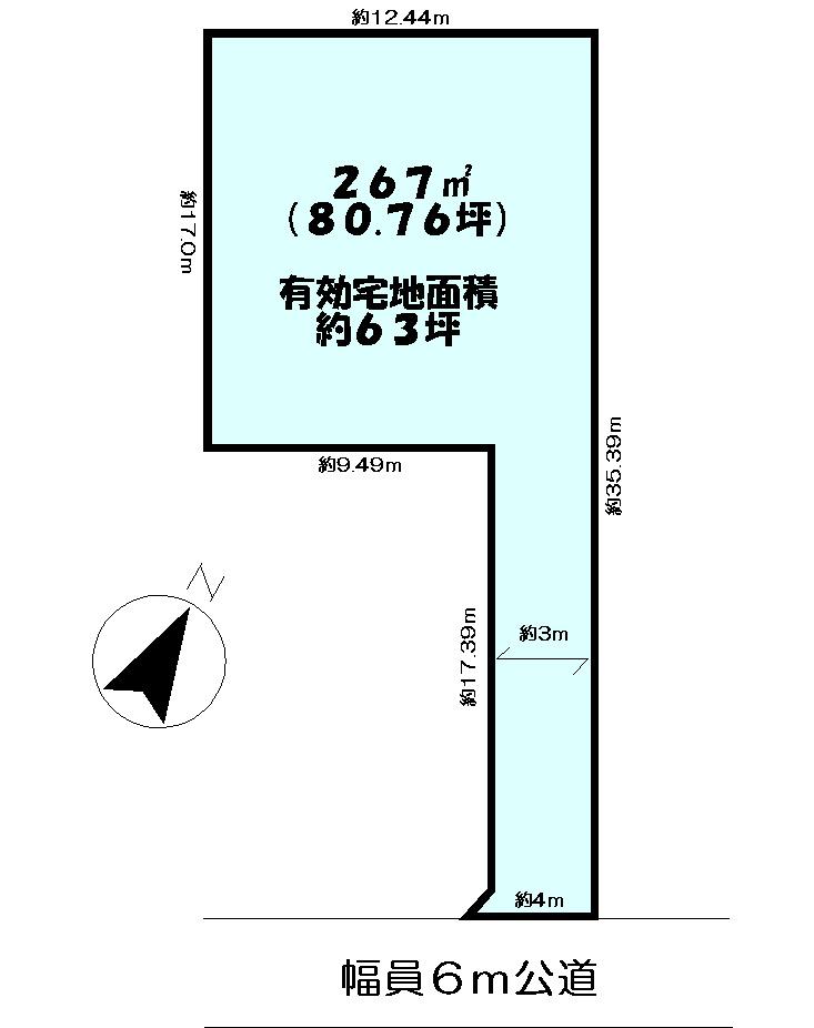 Compartment figure. Land price 35 million yen, Land area 267 sq m compartment view
