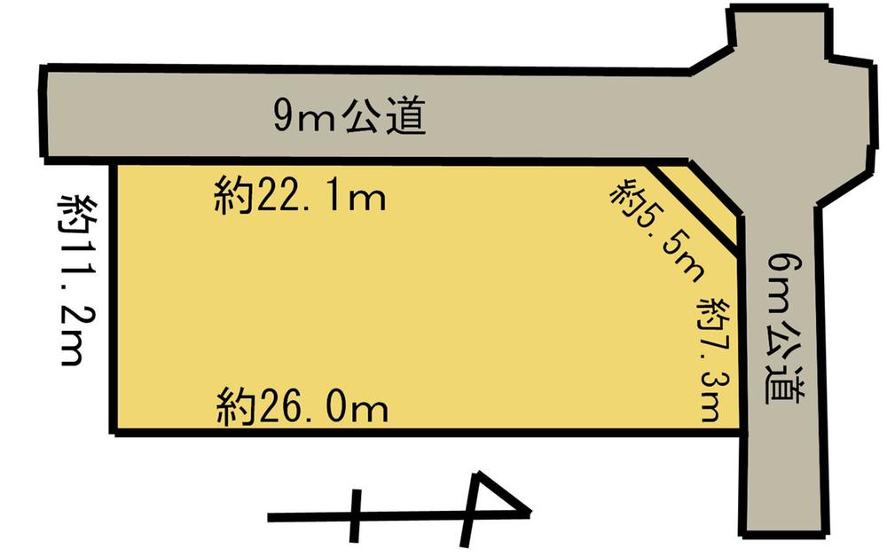 Compartment figure. Land price 11.5 million yen, Land area 283.64 sq m