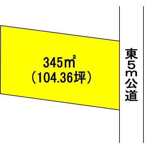 Compartment figure. Land price 8.8 million yen, Land area 345 sq m