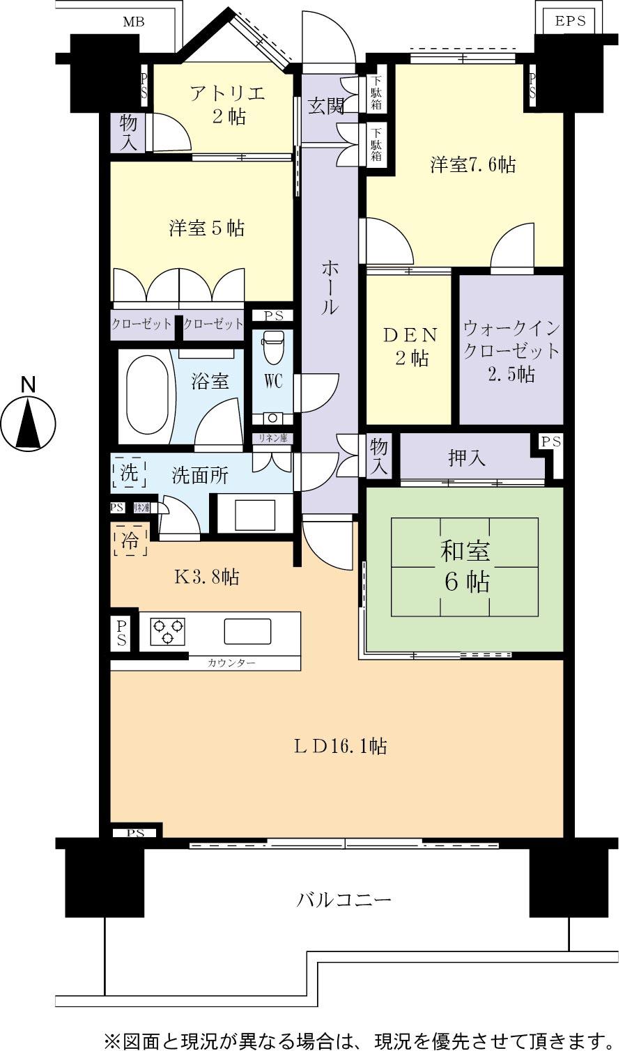 Floor plan. 3LDK + 2S (storeroom), Price 29,800,000 yen, Footprint 100 sq m , Balcony area 17.78 sq m
