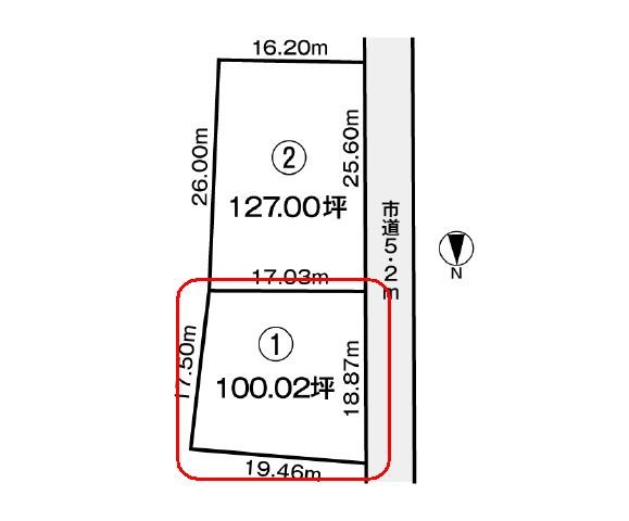 Compartment figure. Land price 8 million yen, Land area 330.67 sq m