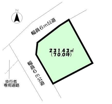 Compartment figure. Land price 28 million yen, Land area 231.43 sq m compartment view