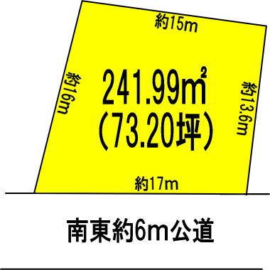 Compartment figure. Land price 6.8 million yen, Land area 241.99 sq m