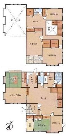 Floor plan. 35,600,000 yen, 5LDK + S (storeroom), Land area 347.93 sq m , Building area 276.72 sq m