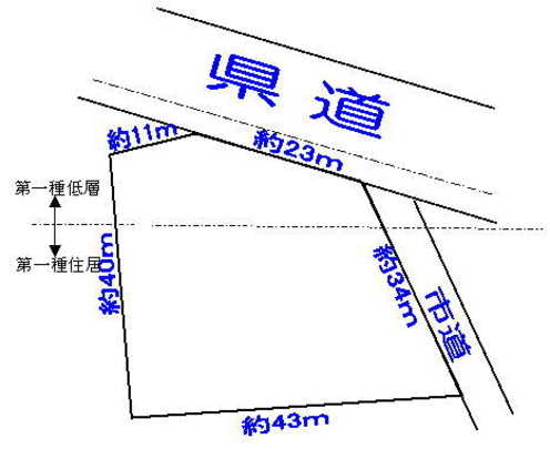 Compartment figure. Land price 44 million yen, Land area 1,457 sq m