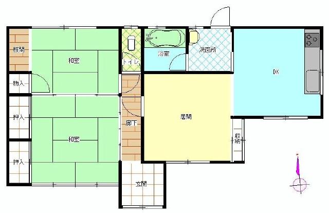 Floor plan. 5.9 million yen, 2LDK, Land area 404.26 sq m , Building area 67.07 sq m