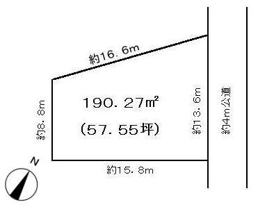Compartment figure. Land price 2.5 million yen, Land area 190.27 sq m