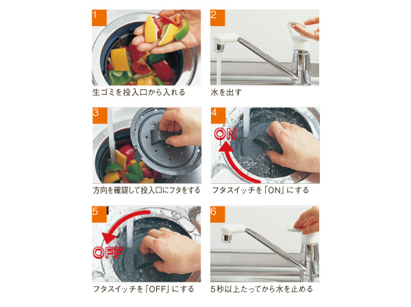 Kitchen.  [Max disposer system] Employs a unique rotating blades crushing method. Also, You clean maintained because remove washable. Max disposer system to process the garbage clean quiet kitchen. (Same specifications ・ Conceptual diagram)