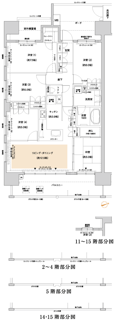 Floor: 5LDK, occupied area: 100.3 sq m