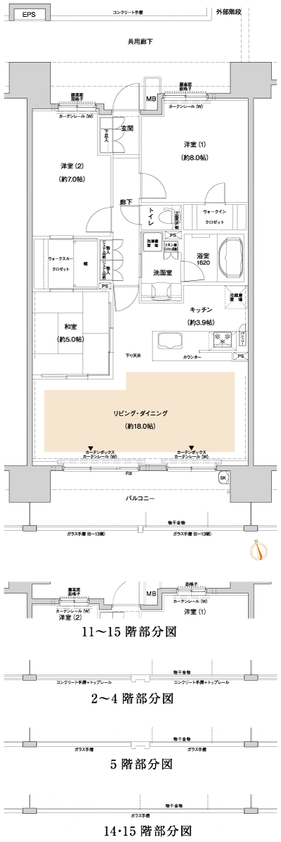 Floor: 3LDK, occupied area: 90.79 sq m