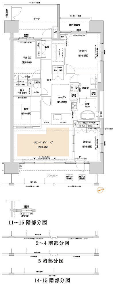 Floor: 4LDK, occupied area: 100.47 sq m