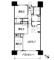 Floor: 3LDK, occupied area: 85.64 sq m