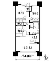 Floor: 3LDK, occupied area: 80.59 sq m