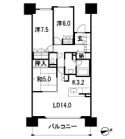 Floor: 3LDK, occupied area: 81.42 sq m