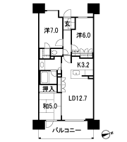 Floor: 3LDK, occupied area: 75.34 sq m