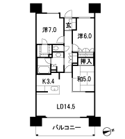 Floor: 3LDK, occupied area: 80.65 sq m