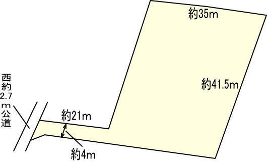 Compartment figure. Land price 2.5 million yen, Land area 1,672 sq m