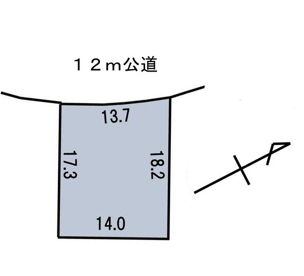 Compartment figure. Land price 15.5 million yen, Land area 243 sq m