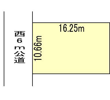 Compartment figure. Land price 7.5 million yen, Land area 173.28 sq m