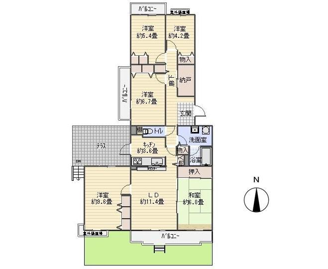 Floor plan. 5LDK, Price 18.9 million yen, Footprint 111.75 sq m