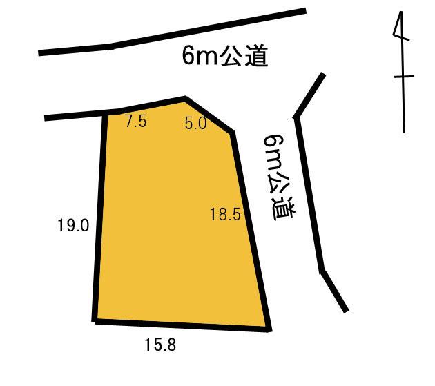 Compartment figure. Land price 14.5 million yen, Land area 266 sq m