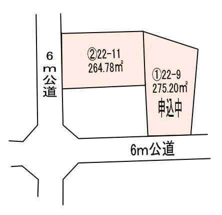 Compartment figure. Land price 13.2 million yen, Land area 264.78 sq m