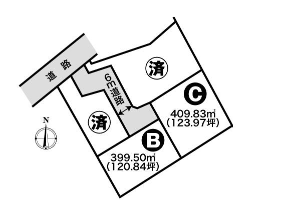 Compartment figure. Land price 12 million yen, Land area 399.5 sq m