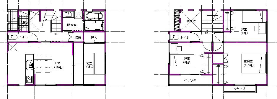 Building plan example (floor plan). Building plan example (A No. land) Building Price      14.5 million yen, Building area 95.87 sq m
