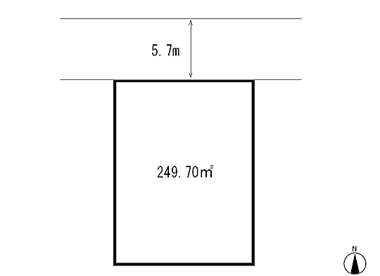 Compartment figure. Land price 7.5 million yen, Land area 249.7 sq m