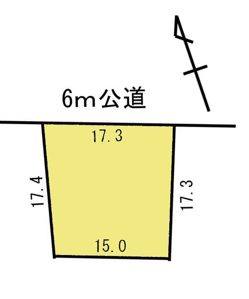 Compartment figure. Land price 13.5 million yen, Land area 281 sq m