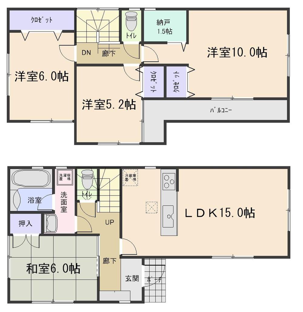 Floor plan. (7 Building), Price 25,800,000 yen, 4LDK+S, Land area 169.99 sq m , Building area 97.6 sq m