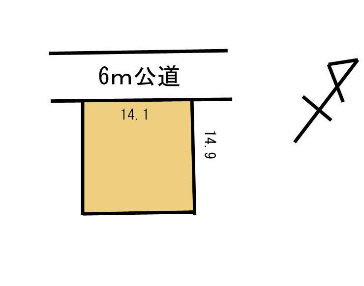 Compartment figure. Land price 20.4 million yen, Land area 211 sq m