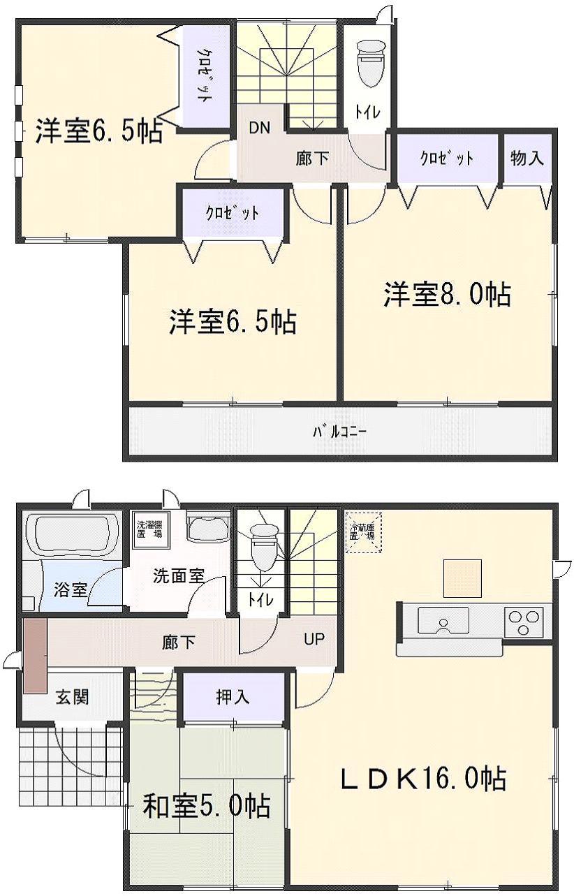Floor plan. 18,800,000 yen, 4LDK, Land area 231.16 sq m , Building area 98.01 sq m floor plan