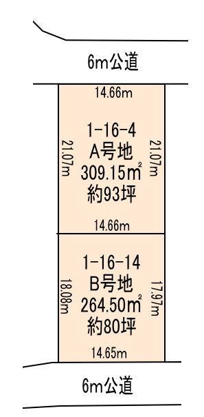 Compartment figure. Land price 13.1 million yen, Land area 309.15 sq m