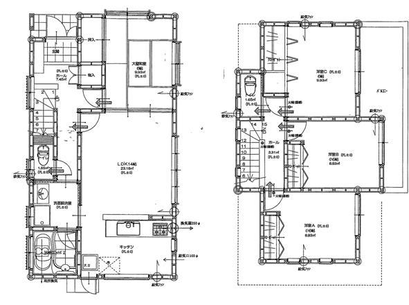 Floor plan. 20.8 million yen, 4LDK, Land area 181.62 sq m , Building area 99.36 sq m