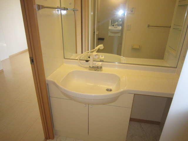 Washroom. Washbasin with shower