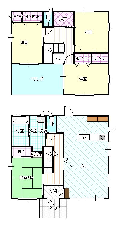 Floor plan. 25,500,000 yen, 4LDK, Land area 420.54 sq m , Building area 110.4 sq m