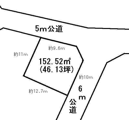 Compartment figure. Land price 3.9 million yen, Land area 152.52 sq m