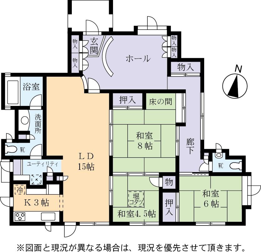 Floor plan. 19,800,000 yen, 3LDK, Land area 270.48 sq m , Building area 114.7 sq m