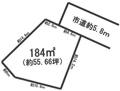 Compartment figure. Land price 6.5 million yen, Land area 184 sq m