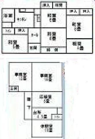 Floor plan. 15.9 million yen, 5K, Land area 1,051.46 sq m , Building area 221.95 sq m
