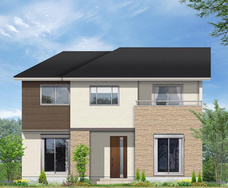 Rendering (appearance). House with around entrance of clean shoes cloak (Building 2) Rendering