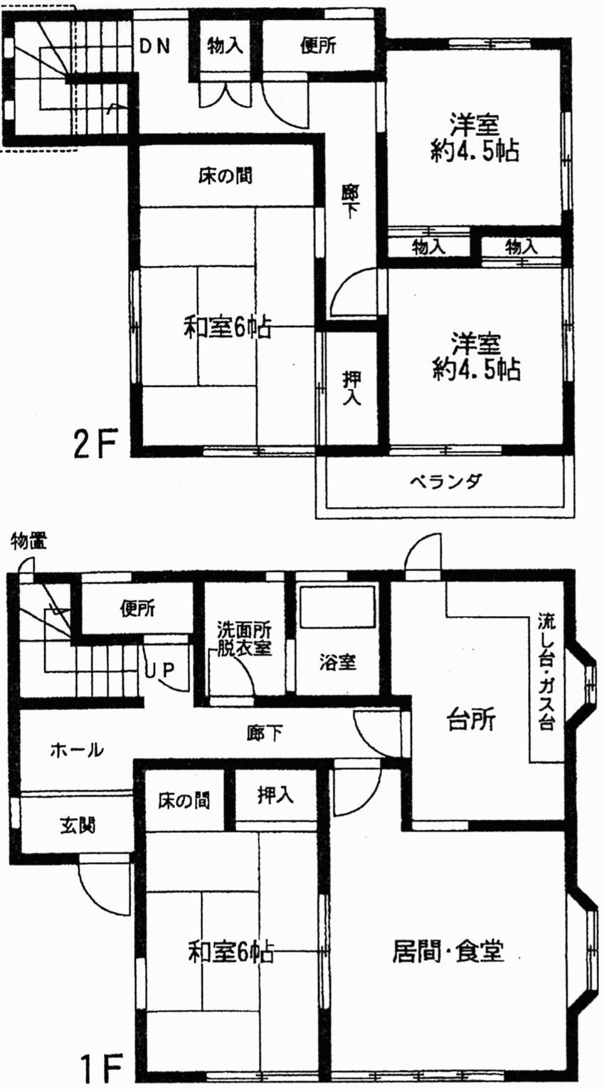 Floor plan. 10.3 million yen, 4LDK, Land area 153.96 sq m , Building area 96.46 sq m floor plan