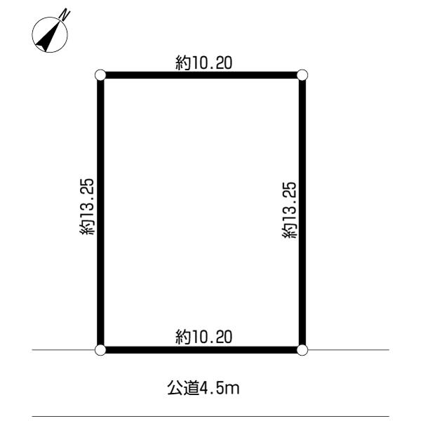 Compartment figure. Land price 4.9 million yen, Land area 135.09 sq m