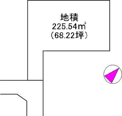Compartment figure. Land price 9 million yen, Land area 225.54 sq m