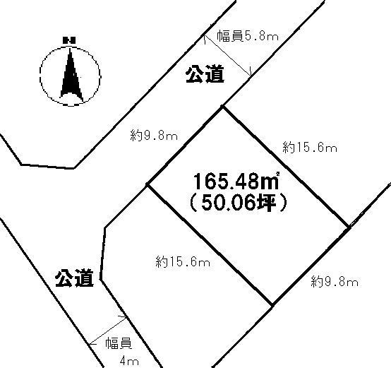 Compartment figure. Land price 7.5 million yen, Land area 165.48 sq m