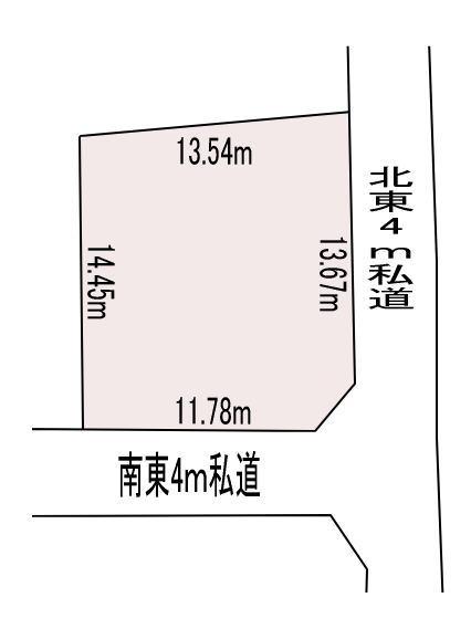 Compartment figure. Land price 9.8 million yen, Land area 204.61 sq m