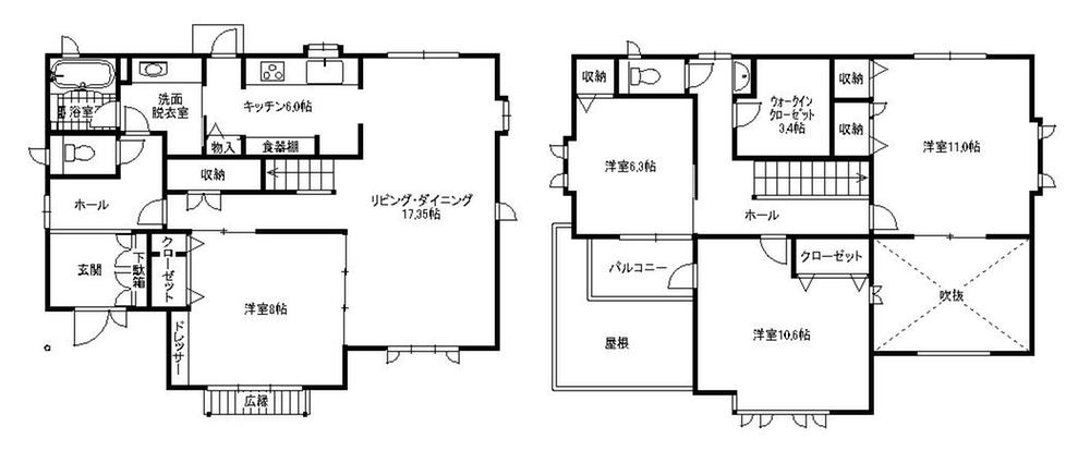 Floor plan. 32,800,000 yen, 4LDK + S (storeroom), Land area 218.19 sq m , Building area 161.27 sq m
